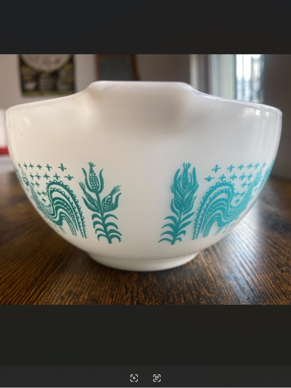 Vintage Pyrex Turquoise Amish Butterprint 1.5 Pint Cinderella Nesting Bowl - Picture 3 of 15